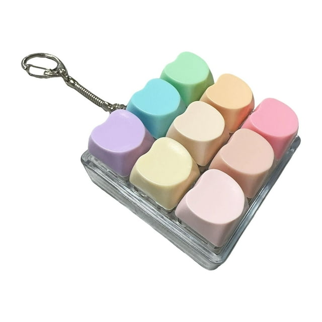 Xuanheng Keyboard Clicker Toy Adults Gifts Funny Lightweight Cube Keyboard Fidget Toy Rainbow Heart