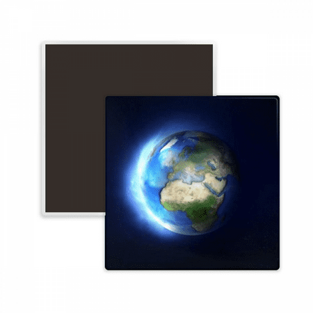 

Blue White Planet Earth Square Ceracs Fridge Magnet Keepsake Memento