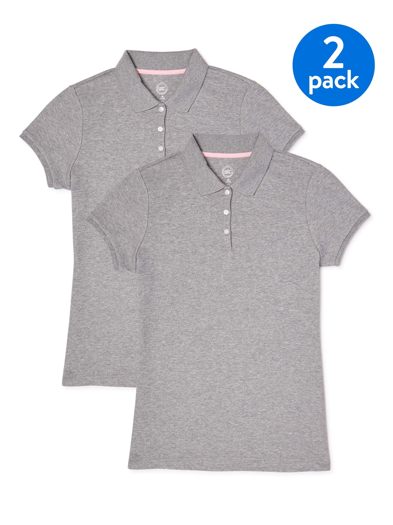Essentials Girls Short-Sleeve Uniform Interlock Polo Niñas 