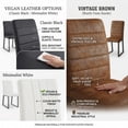 thumbnail image 7 of Ciphrias Dining Chairs Set of 4 Modern Black White PU Leather Padded Iron Legs for Kitchen Room, 7 of 7