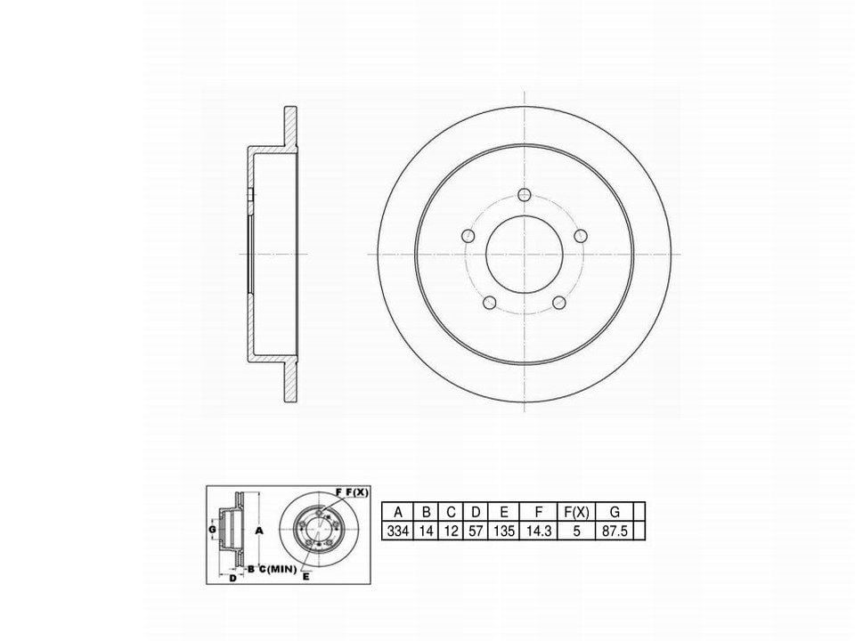 Winstop Brake Rotor, Rear WS238140, Ford Expedition 2002-1997