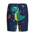 thumbnail image 5 of Naloa Dinosau Space Explorer Men's Short Pajama Pants, Lounge Comfort Shorts with Elasticized Waistband and Side Pockets - X-Large, 5 of 9
