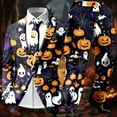 thumbnail image 2 of FEIFLY Halloween Men's Suits Cartoon Print Long Sleeve Blazers Pants For Festive Occasions Stylish Attire For Parties And Celebrations Comfortable Design For All Day Wear Birthday Dailywear, 2 of 3