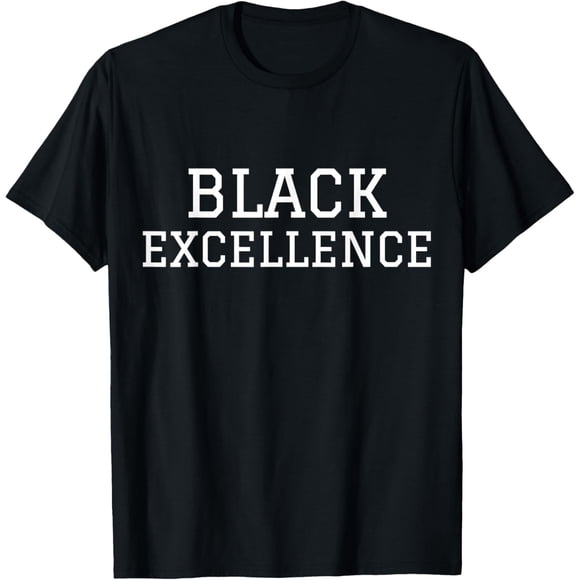 T-Shirt Black Excellence Black Power T-Shirt à Imprimé Blanc