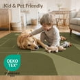 thumbnail image 4 of ODIKA 4'x6' Washable Area Rug Olive Green Geometric Abstraction Modern Abstract Shapes with Design for Dorm Room, Small Living Stain Resistant Low Profile, Easy Care, 4 of 7