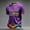 Purple, variant on Men's Rainbow Pride T-Shirts with Vintage Graphic Prints and Colorful Collars Featuring Soft Cotton Blend for Summer Days Pride Parades LGBTQ Events Independence Day Parties Orange S