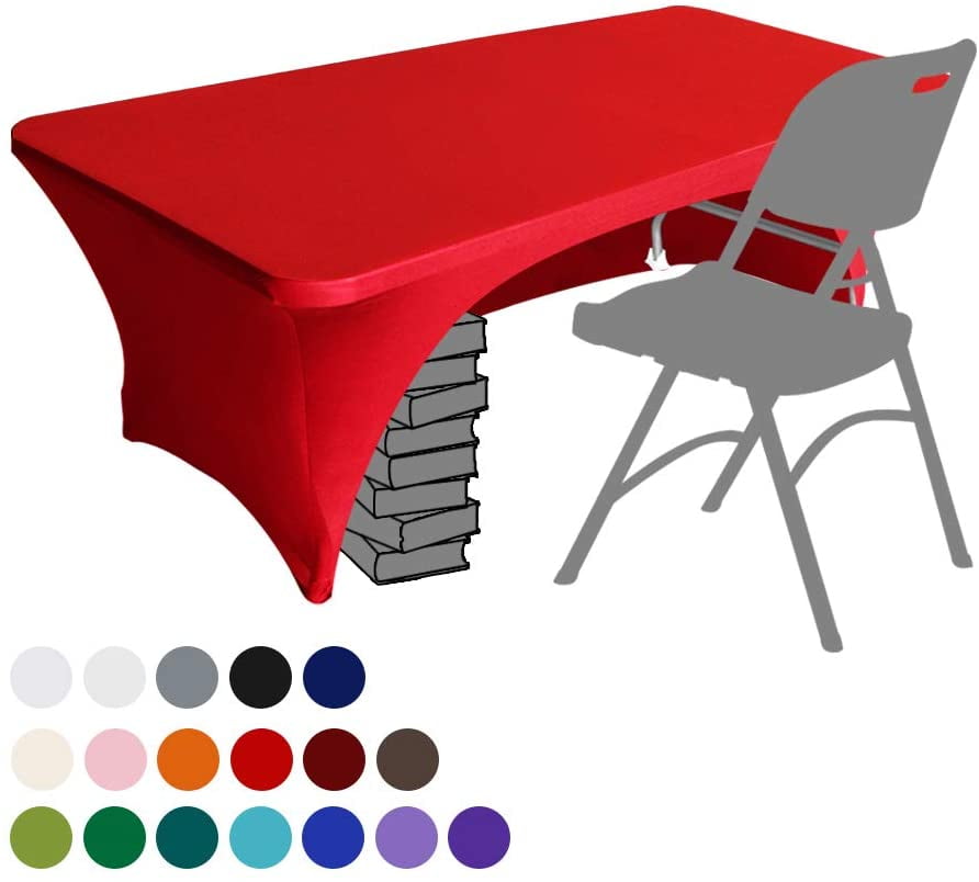 Eurmax Spandex Table Cover 8 ft. Fitted 30+ Colors Polyester Tablecloth