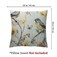 thumbnail image 4 of Acheng  Throw Pillow Covers, Grey Sparrows Print Soft Touch Accent Cushion Covers with Piped Edge,Square Pillowcase for Sofa Living Room,Set of 2 White(Two  Sides Print) 24x24in, 4 of 7