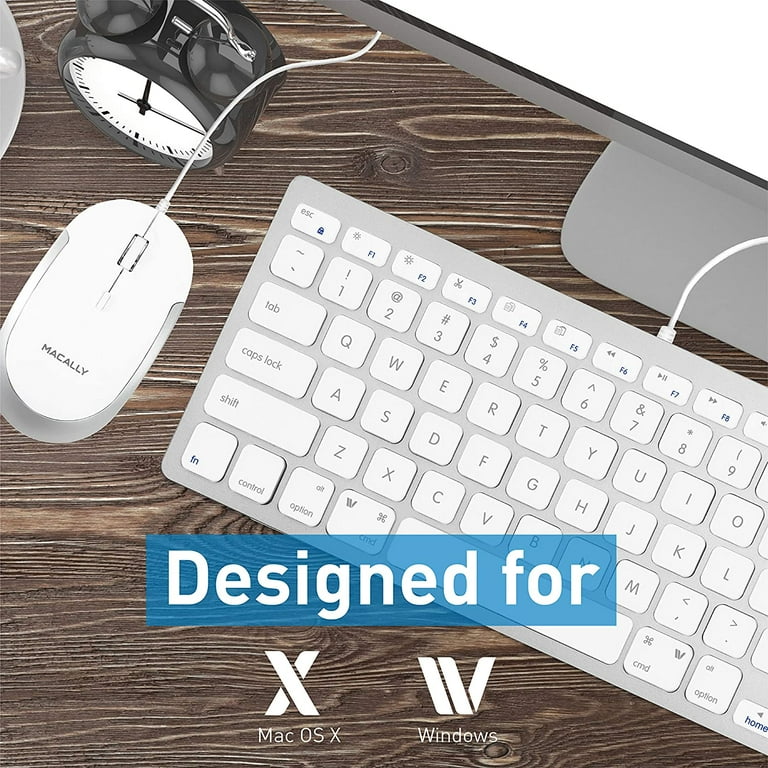 Macally Mini USB Wired Keyboard & Mouse Combo for Mac, PC Macally Mini USB Wired Keyboard & Mouse Combo for Mac, PC