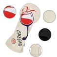 thumbnail image 6 of YATAV Golf Club Covers,4pcs Golf Head Covers for Woods,Driver,Fairway,Hybrid - Premium PU Leather Golf Club Head Cover(White), 6 of 6