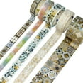 thumbnail image 2 of Wrapables Decorative Gold Foil Washi Tape Box Set for Arts & Crafts, Scrapbooking, Stationery, Diary (10 Rolls), Gold Embellishment, 2 of 7