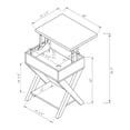 thumbnail image 7 of Furniture of America Fabienne Lift-Top End Table, Black, 7 of 7