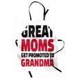 thumbnail image 1 of Grandma Apron, Moms and Grandmothers Slogan with Positive Vibes Inspirational Words, Unisex Kitchen Bib with Adjustable Neck for Cooking Gardening, Adult Size, Red Black White, by Ambesonne, 1 of 4