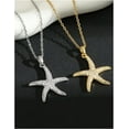 thumbnail image 4 of Easygou 18K Gold Plated Starfish Necklace - Seashell Pendent Ocean Themed Necklace - Boho Summer Beach Jewelry Gifts, 4 of 6