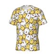 thumbnail image 5 of Vsdgher Cartoon Chicken Print Men's Dry Fit Mesh Athletic Shirts Moisture Wicking Tennis T-Shirt Tops, 5 of 9