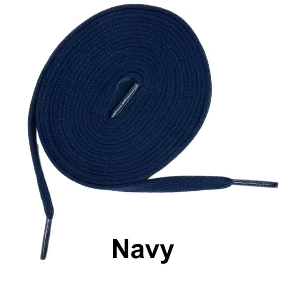 Navy Flat Athletic Sneaker 27 36 45 54 63 Inch Shoelaces