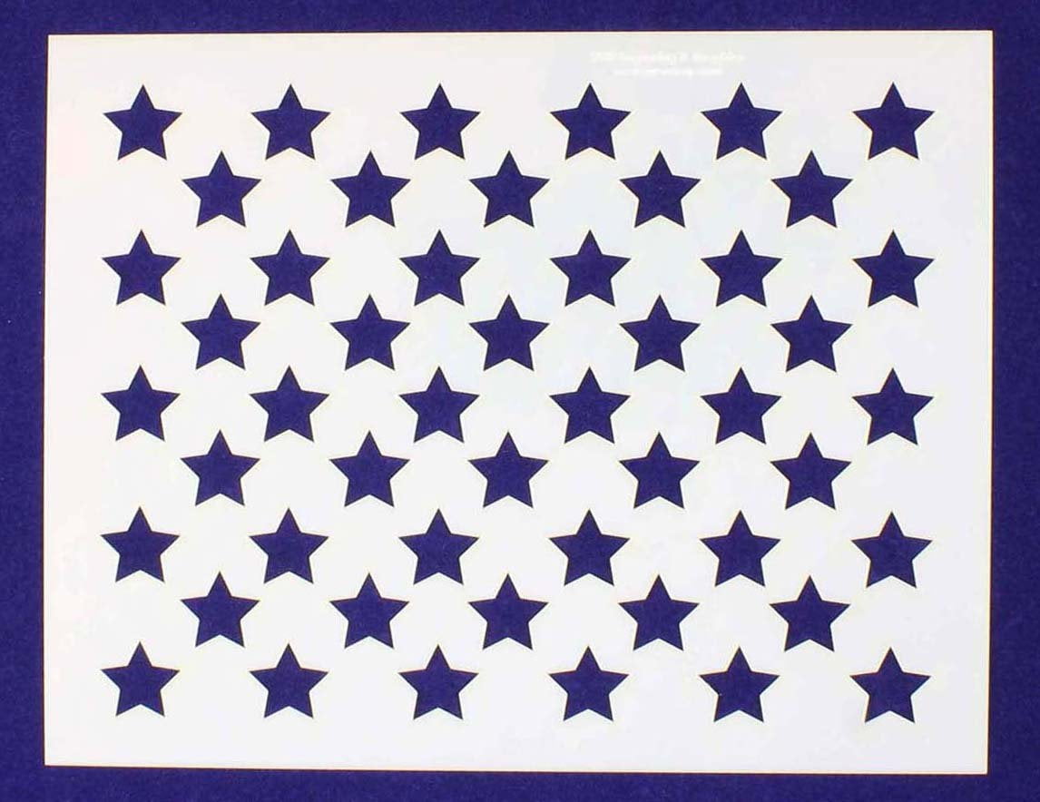 50 Star Field Stencil 14 Mil -6"H X 7.75L" - Painting /Crafts ...