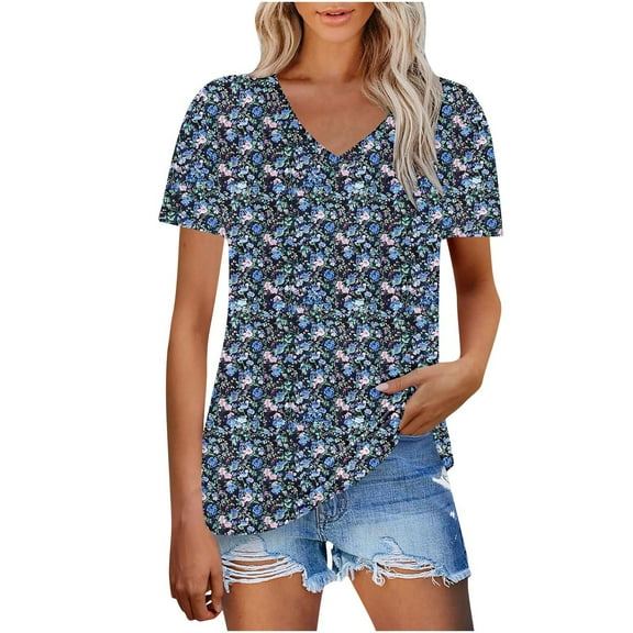 Levmjia Womens V Neck Tops Short Sleeve Casual Summer T Shirt 95 Polyester 5 Spandex Stretchy Slim Fit Comfortable Soft Basic Solid Color Tee for Work Vacation