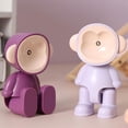 thumbnail image 4 of Cute 3D Monkey LED Night Lights, Pet Monkey Desk Lamps Kawaii Animal Table Lamps Battery Operated Decorative Lamps,Soft Warm Eye-Friendly Glow Cordless Portable Cool to Touch,Light Purple,10x6x5cm, 4 of 9