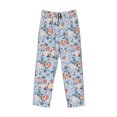thumbnail image 4 of Goofa Rose Flowers Printed Soft Pajama Pants for Men, Wide Leg Comfy Casual Lounge Yoga Pants-, 4 of 9