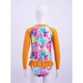 thumbnail image 3 of MSemis Girls Mermaid Swimsuit 2-Pieces Rash Guard Sets Bathing Suit, Size 3T-16 Orange 12, 3 of 7