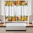 thumbnail image 2 of Ambesonne Christmas Kitchen Curtains, Gingerbread Theme, 55"x24", Multicolor, 2 of 3