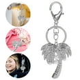 thumbnail image 4 of KAKOWELY charms 2pcs Elegant Pearl Keychain With Sparkling Rhinestone Coconut Tree Charm Backpack Decor Keychain Backpack Accessories Key Ring Bag Pendant, 4 of 4