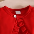 thumbnail image 6 of Hessimy Toddler Girl Summer Outfit Short Sleeve T-Shirt Tee Tops Joggers,Active Casual Track Set(Red,2-3 Years), 6 of 7