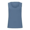 thumbnail image 5 of Fartey Women's Cotton Linen Tank Tops Fashion Raw Edge V Neck Tanks Summer Sleeveless Shirts Loose BreathableSolid Color Casual Camisoles Blue M, 5 of 7