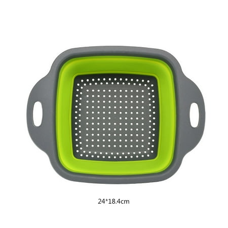 

Foldable Square Colander Collapsible Strainer Fruit Vegetable Laundry Basket Colander Drainer Kitchen Storage Tool