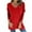 Red, variant on ZACPNCV Long Sleeve Shirts for Women's New Casual Solid Color Round Neck Long Sleeved Top With Irregular Hem T-shirt Blue