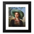 thumbnail image 2 of Josef Kinzel 15x17 Black Modern Framed Museum Art Print Titled - Portrait of a Young Woman in Costume, 2 of 5