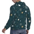 thumbnail image 6 of Honeii Christmas Snowflake Pattern Mens Hoodies Men's Loose Sleeve Sweatshirt,Pullover Hooded Sweatshirt for Men,Essentials Hoodie-XX-Large, 6 of 7