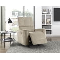 thumbnail image 2 of Lexicon Artem Velvet Power Rocker Reclining Chair in Light brown, 2 of 10