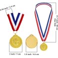 thumbnail image 2 of 12 Pack Kids Football Metal Gold Metal Medals with Tri-Co, 2 of 5