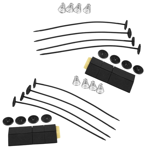 SHINYPASING 9Pcs Car Fan Refitting Parts with Stainless Steel Radiator Fan Bracket for Auto Modification