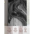 thumbnail image 5 of Gradient Black Marble Sheer Curtains 2 Panels Set Abstract Black White Ombre Water Ripples Sheer Window Curtains Light Filtering Rod Pocket Voile Drapes for Bedroom Living Room 52"x45", 5 of 8