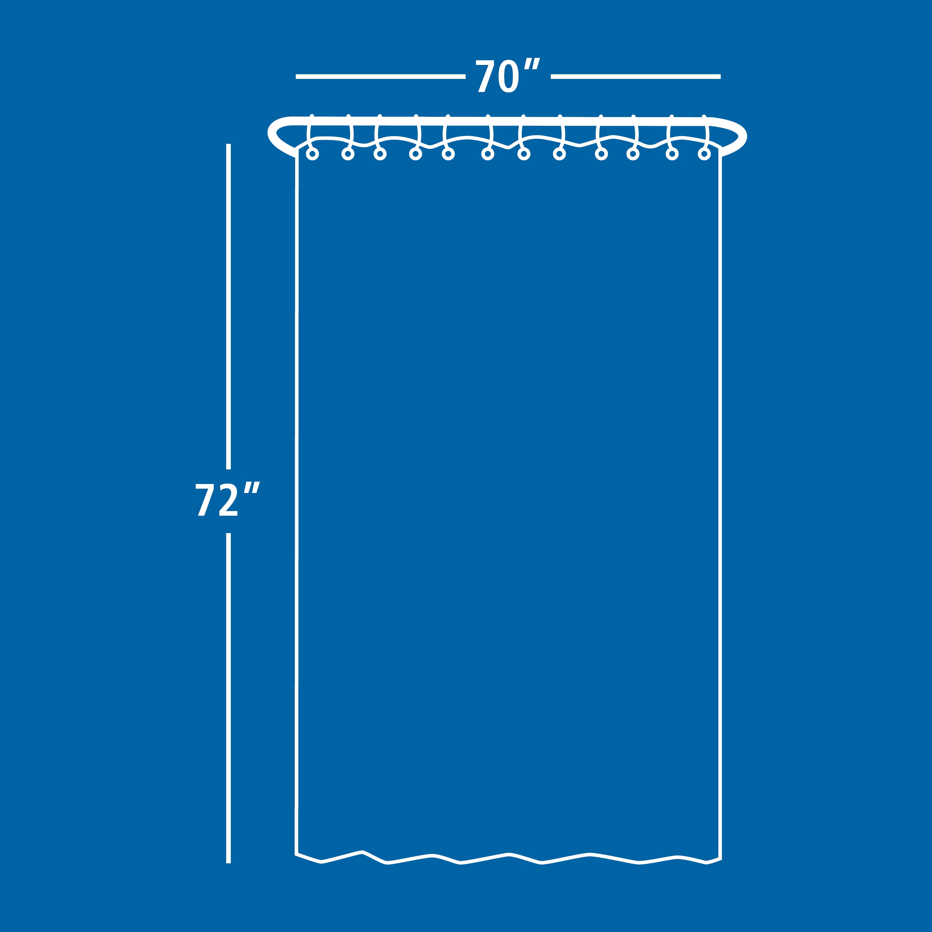 Mainstays Water-Repellent Embossed Fabric Shower Liner, 70" x 72", Tan