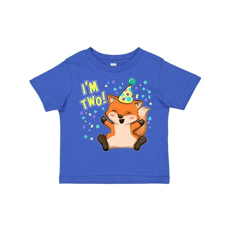 

Inktastic I m Two!- Cute Fox Birthday Boys or Girls Toddler T-Shirt