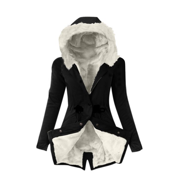 Puntoco Abrigo con Forro para Mujer Chaqueta Larga Gruesa y cálida de Invierno para Mujer Abrigo con Capucha Puntoco Puntoco-2089