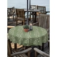 thumbnail image 2 of Outdoor Tablecloths with Umbrella Hole & Zipper, Sage Green Floral Round Tablecloth 54 Inch, Spring Flowers Waterproof Table Cloth, Patio/Pool/Picnic Table Covers, 2 of 8