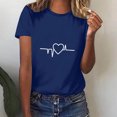 thumbnail image 4 of Otvok Valentine'S Day T-Shirt Fashion Crewneck Short Sleeve Casual Loose Shirt for Women, 4 of 6