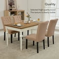 thumbnail image 6 of Foredo Velvet Dining Chairs, Modern Upholstered Dining Room Chair, Side Chairs with Button Tufting and Nailhead Trim for Kitchen Dining Room, Set of 2, Tan, 6 of 7