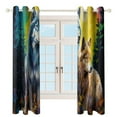 thumbnail image 3 of Blackout Curtains for Bedroom Colorful Wolf Full Room Darkening Grommet Curtains for Living Room,Thermal Insulated Ombre Drapes, 3 of 7