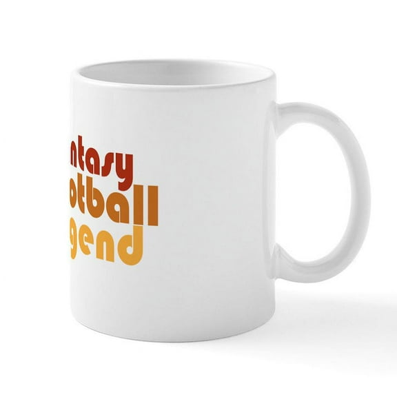 CafePress - Retro Fantasy Football Legend Mug - 11 oz Ceramic Mug - Novelty Coffee Tea Cup