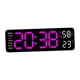 thumbnail image 4 of Reloj de pared digital Reloj de decoración de pared moderno,Brillo ajustable,Reloj de pared LED Reloj de escritorio para interior dormitorio fondo del hogar rosa roja luz negra Macarena Reloj de pared digital, 4 of 8