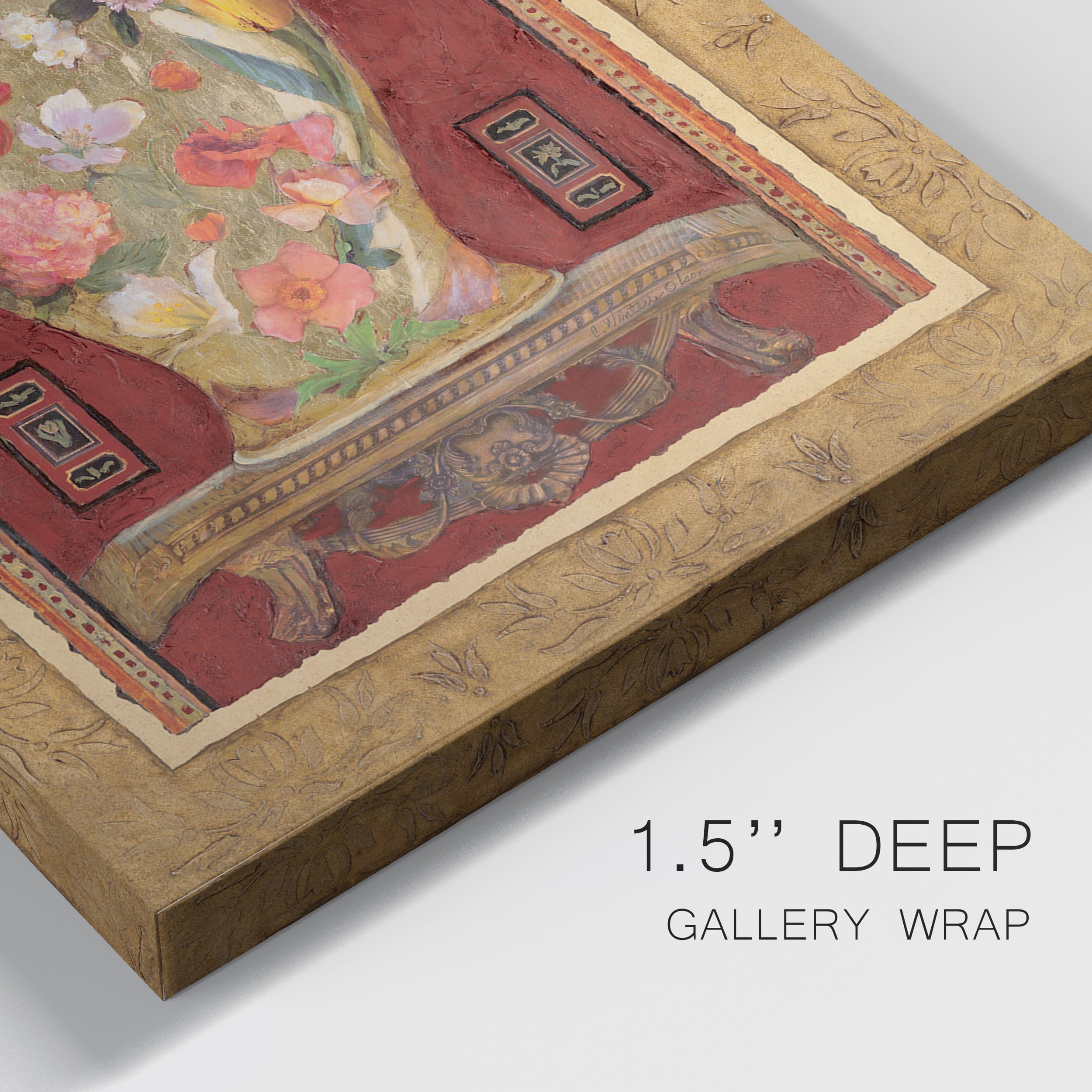 Romantic Urn I Premium Gallery Wrapped Canvas - Ready to Hang - Set of 2 - 8 x 12 Each