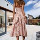 thumbnail image 5 of Vestido De Playa Vestido de playa para mujer Cómodo estampado floral Vestido largo Fiesta Clubwear (Rosa L) Cgtredaw para Mujer Rosa T M, 5 of 6