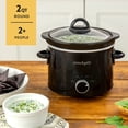 thumbnail image 2 of Crockpot 2-Quart Classic Slow Cooker, Small Slow Cooker, Black, 2 of 6
