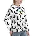 thumbnail image 6 of Wukai Black Rabbit Print Womens Hoodies Fleece Sweatshirts Long Sleeve Sweaters Pullover Fall Outfits Winter Clothes-X-Large, 6 of 7